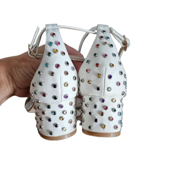 Raye Rainbow Rhinestone Sandals Size 8 - Picture 4 of 10